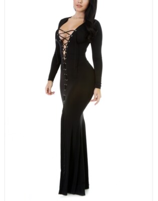 Long sleeve Sculptured dress with criss cross front- Sizes M,L - Capp color only | eBay Long sleeve Sculptured dress with criss cross front- Sizes M,L - Capp color only | eBay