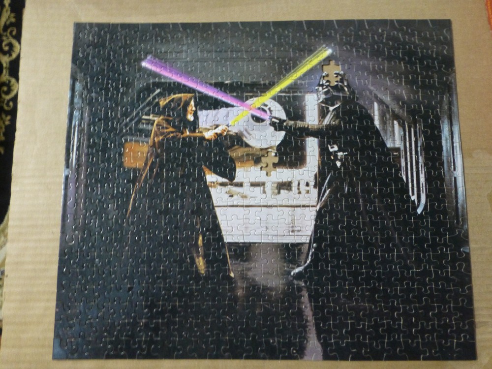 Vintage Star Wars No. 40130 Puzzle -Darth Vader/Kenobi Duel -Kenner- 500 Pc.