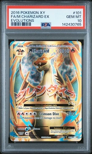 2016 POKEMON XY EVOLUTIONS #101 FULL ART/M CHARIZARD EX PSA 10