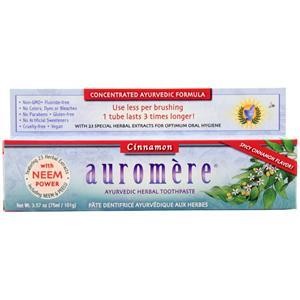 Auromere Ayurvedic Травяная зубная паста Пряная корица 3,57 унции