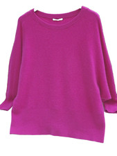 Marks & Spencer Cerise 100% Cashmere Batwing Sleeve   Jumper UK 18
