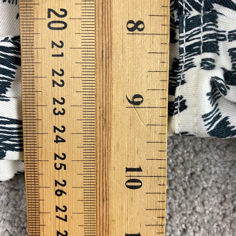 Pantalones de mezclilla ajustados estampados para mujer Sass & Bide talla 25 azul blanco algodón elástico Ikat Foto 3 de 4