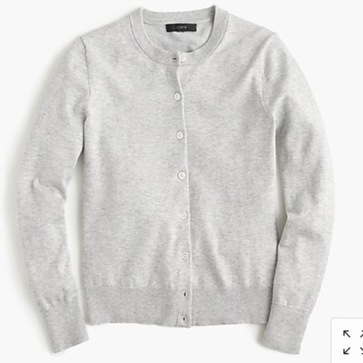 Cotton-blend Jackie cardigan sweater Size Small