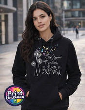 Graphic Music Hoodie Bob Dylan Lyrics Unisex Blowin In The Wind Dandelions Print