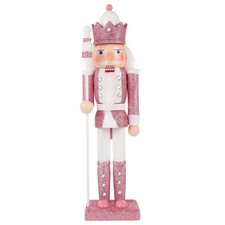 Christmas Nutcracker Wooden Soldier Decor Pink Multi Color Ornament