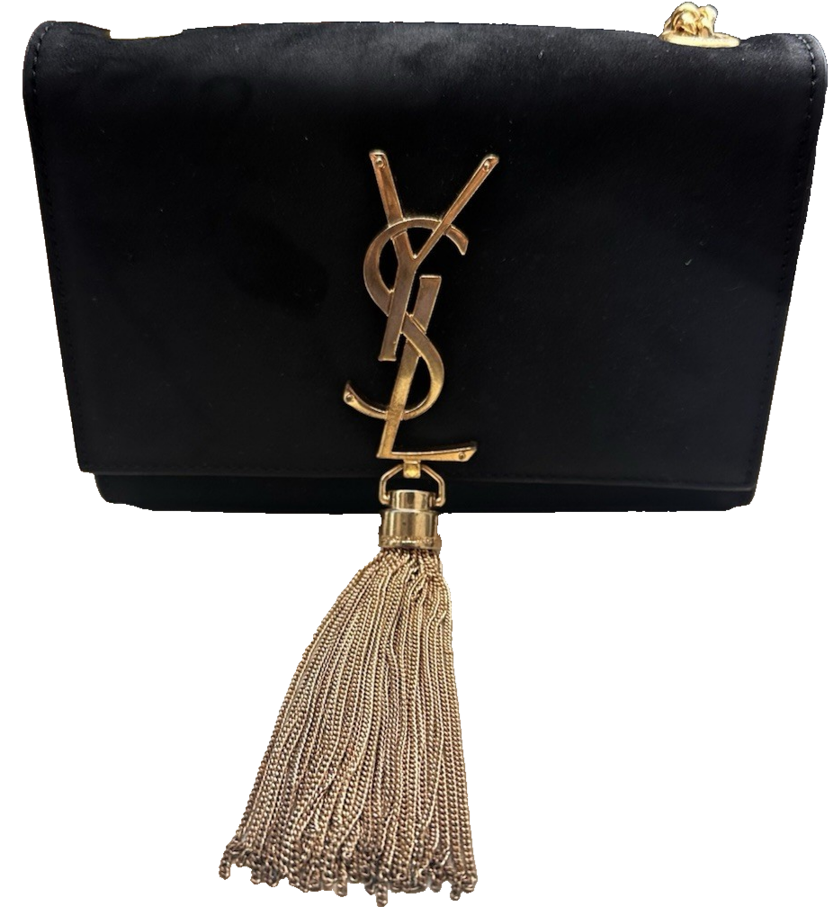 Borsa a tracolla Saint Laurent Kate piccola media scamosciata nappa modello "Kate Tassel"