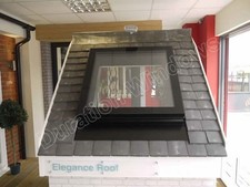 BRAND NEW ELECTRIC OPENING ALUMINIUM FLAT ROOF LANTERN BLACK 1260mm x 1060mm