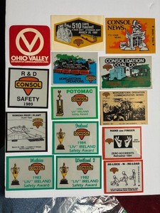 Lot of 108 Consol Coal Mining Stickers