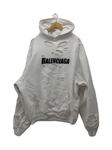 Felpa con cappuccio BALENCIAGA bianca XXS usata