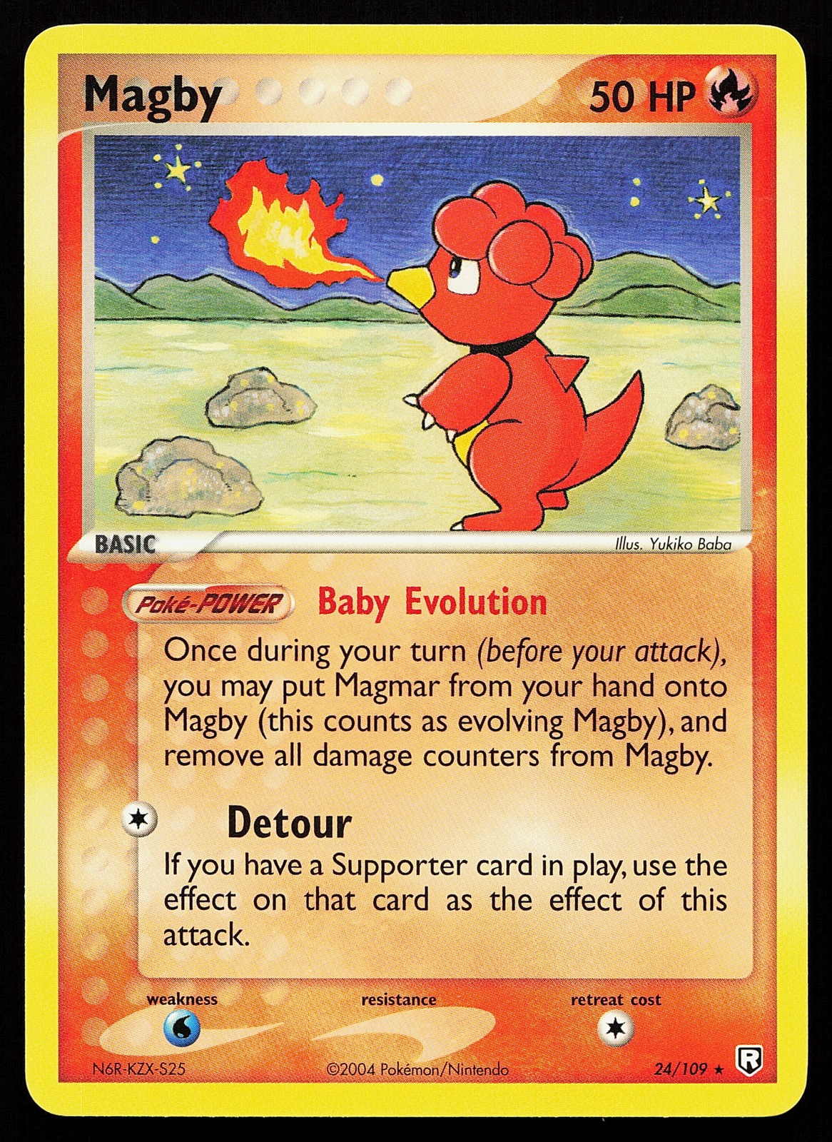 Magby 24/109 Rare Team Rocket Returns Pokémon Card