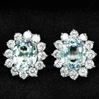 Vibrant Color Change Alexandrite 5.12Ct 925 Sterling Silver White Gold Earrings