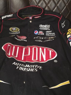 Men's 2XL Jeff Gordon NASCAR Racing Jacket Dupont Chase Flames Pattern