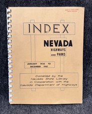 Nevada Highways and Parks INDEX for 1936-1961 Vintage Magazine Reno Las Vegas