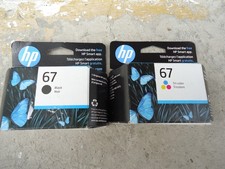 HP 67 BLACK PLUS HP 67 TRI COLOR SEALED EXP FEB 2027 BY IT NOW