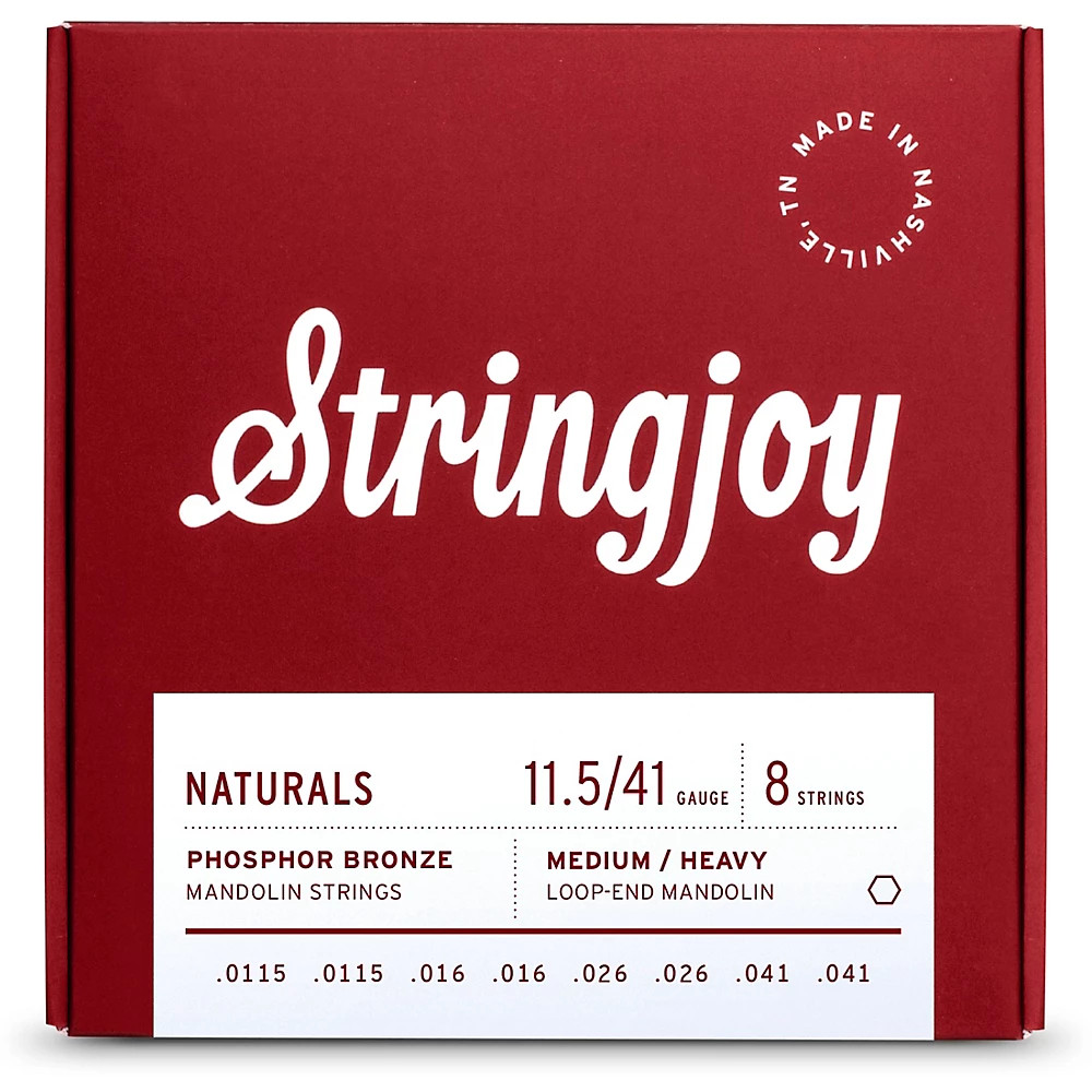 Струны для мандолины Stringjoy Naturals из фосфористой бронзы 115-41 2990₽