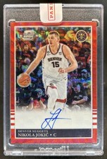 2022-23 Panini Contenders Optic Nikola Jokic 1985 Tribute Auto Red Wave #85-NJD