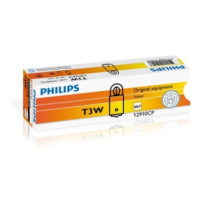 Glühlampe Sekundär PHILIPS T3W 12V, 3W, 10 Stück