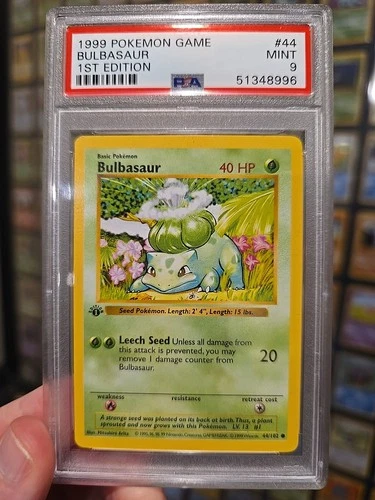 Pokemon Bulbasaur Base Set 1st Edition #44 PSA 9 Mint