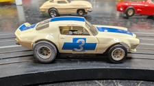 Vintage Aurora/AFX Chevy Camaro Z28 Number 3 Blue And White Slot Car runs