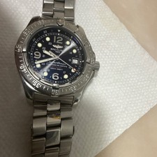 Breitling SuperOcean Chronometer Stainless Steel Blue Dial 2000m Wristwatch 4