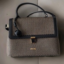 Damen Handtasche von Rieker mit Schulterriemen Natur und Schwarz NEU