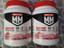 2x Muscle Milk Genuine Protein Powder, Strawberries 