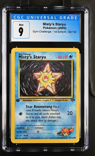 Misty's Staryu (1st Edition) graded CGC 9 for sale on eBay