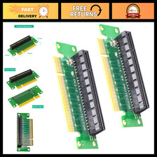 PCI-E Riser Card 90 Degree Adapter Male to Female, 2 Pack, PCIE X8 Protector