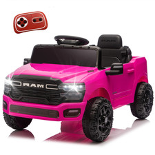 RAM 1500 Ride on Car Toy for Kids, 12V Powered Ride on Truck Toy with Remote