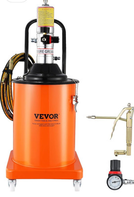 Air Operated High-Pressure Grease Pump (13.1FT Hose Gun) Pail Kit 5 Gallons