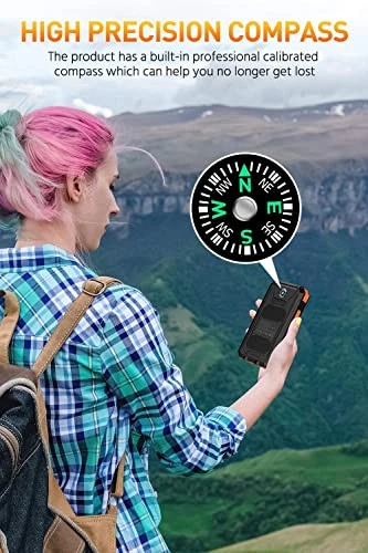 High-Capacity 36800mAh Solar Power Bank with QC 3.0 & Dual USB Ports