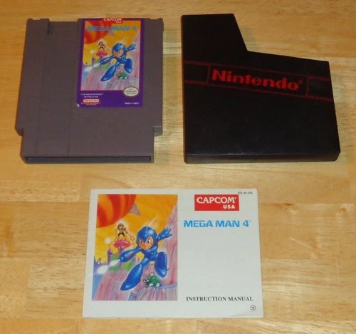 Mega Man 4 - Nintendo NES Video Game Cartridge with Manual, Tested and Working