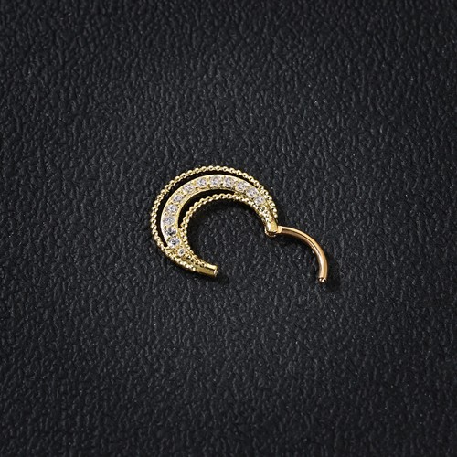 1 Stück 16 g Edelstahl Nase Septum Ring CZ Ohr Helix Piercing Ohrringe Schmuck - Bild 20 von 24