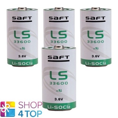 4x SAFT LS33600 D 3.6V Lithium Batterie Li-SOCl2 17Ah ER34615