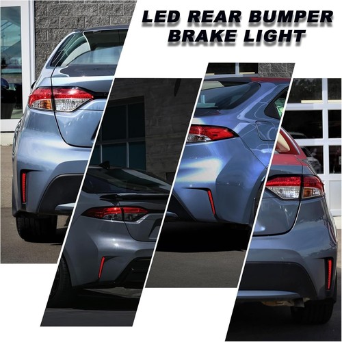 LED Sequential Rear Bumper Brake Tail Lights for 2020-2025 Toyota Corolla L LE S - Picture 5 of 6