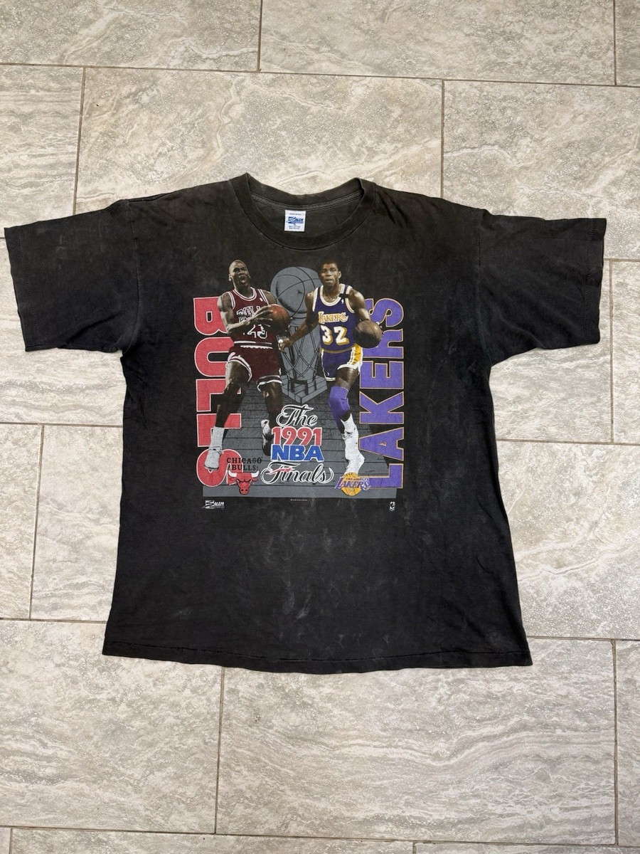 Vintage Salem 1991 NBA Finals Bulls Vs Lakers Shirt Size XL Jordan