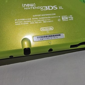 New Nintendo 3DS XL Lime Green Console System With Charger Tested Works!