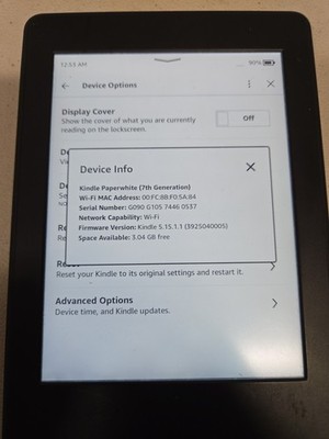 Amazon Kindle Paperwhite 6th Gen 4GB Wi-Fi E-Reader Tablet DP75SDI