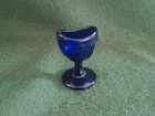 Vintage Cobalt Bristol Blue Glass Eyebath with Pedestal Stem - WT & Co. USA