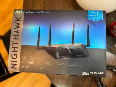 NETGEAR Nighthawk AX6 6-Stream AX4300 WiFi Router Model RAX45 New/Sealed