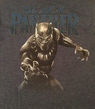 MARVEL COMICS BLACK PANTHER YOUTH XL BLUE GRAPHIC T-SHIRT FAST FREE SHIPPING