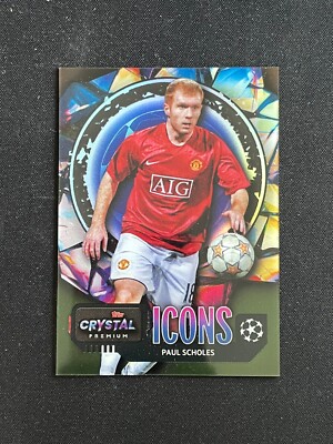 直筆サインカード Prizm Choice Paul Scholes 2021-22 Panini Impeccable Premier League Auto Card : Paul