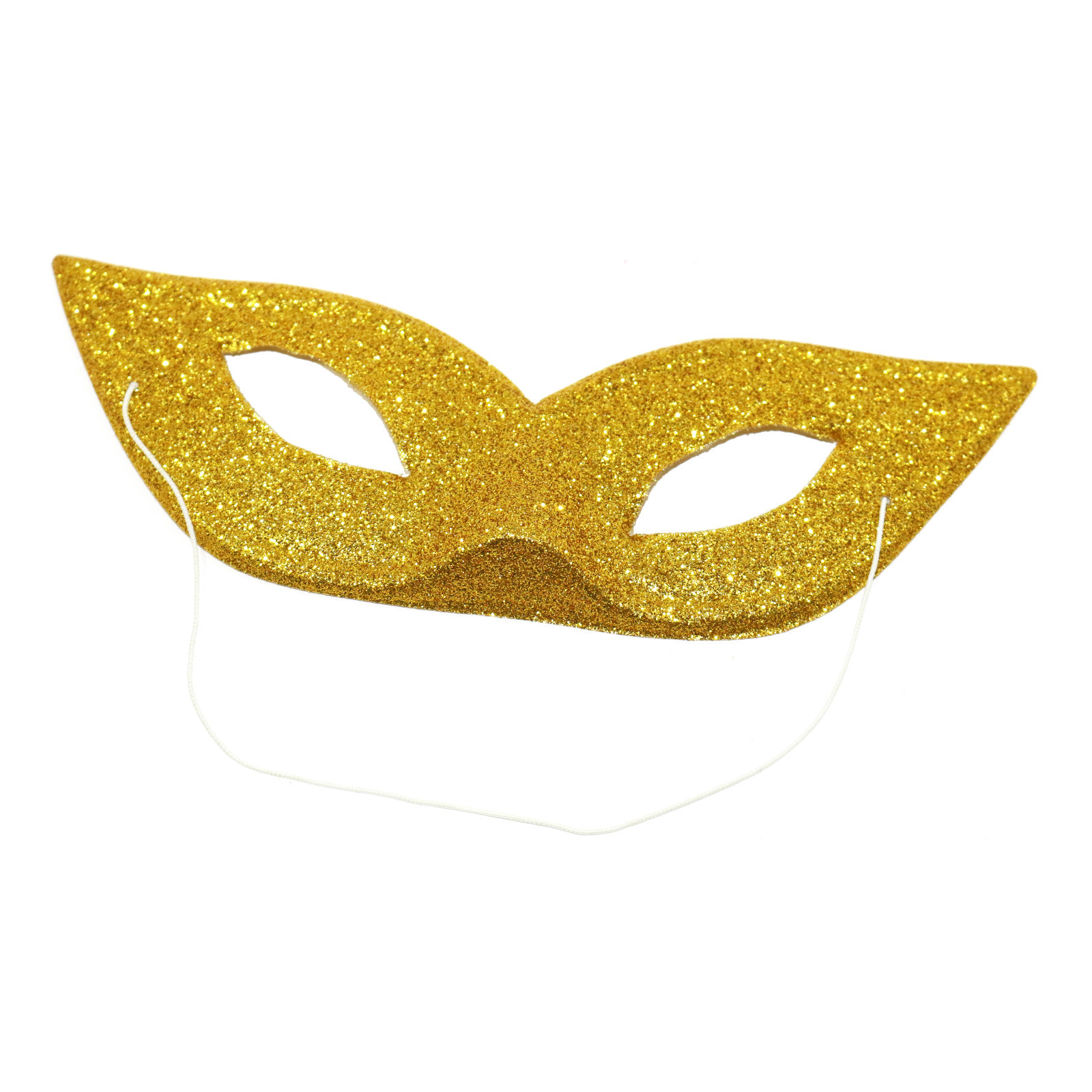 Glitter Masquerade Halloween Carnival Party Cat Eye Mask in Red or Gold