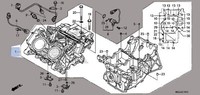 Honda 2010-2014 VFR KurbelgehäUse Set 11000-MGE-D40 Neu