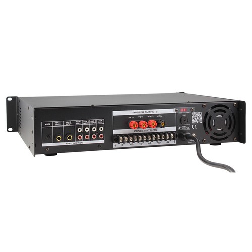 350 Watts Professional PA System Power Amplifier 6 Zone 70/100V MP3 Bluetooth - Picture 5 of 6