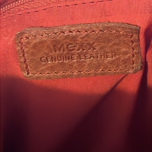 Hand Stitched Vintage Mexx Genuine Leather Burnt Orange Messenger Crossbody Bag - Picture 10 of 12