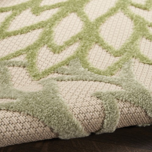 ourison Aloha Indoor/Outdoor Ivory Green 7'10" x 10'6" Area Rug Easy-Cleaning - Picture 8 of 9