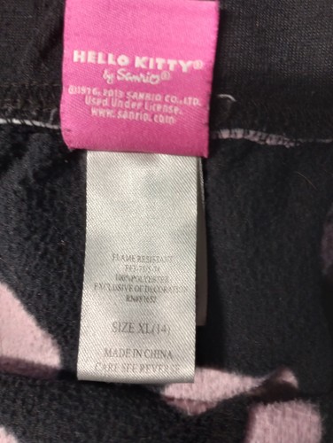 2019 Hello Kitty Pink Fleece Pajama Bottom Pants Girls M - Picture 4 of 5