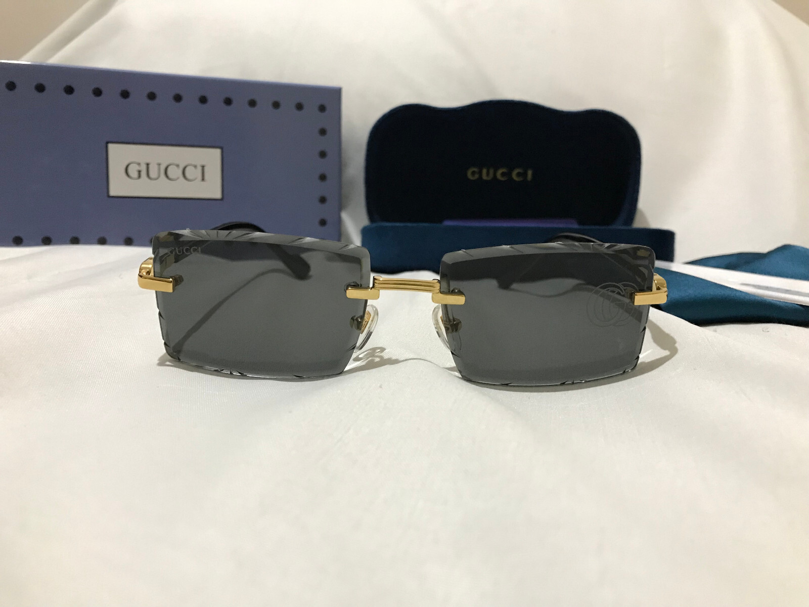 NEW Unisex Gucci GG1609  001FB Black frame 57-18-142  Sunglasses thumbnail 7