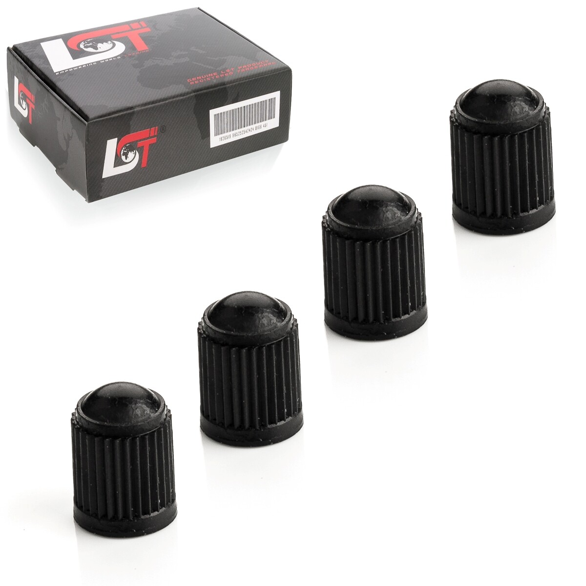 4x Tyre Valve Caps Car Valve Cap Set Black Plastic for Lancia